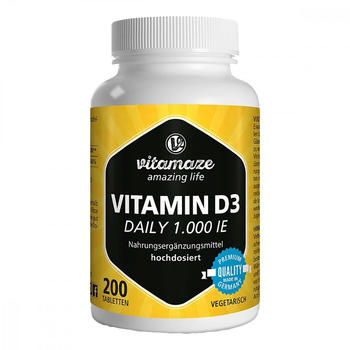 Vitamaze Vitamin D3 Daily 1.000 I.E. hochdosiert Tabletten (200 Stk.)
