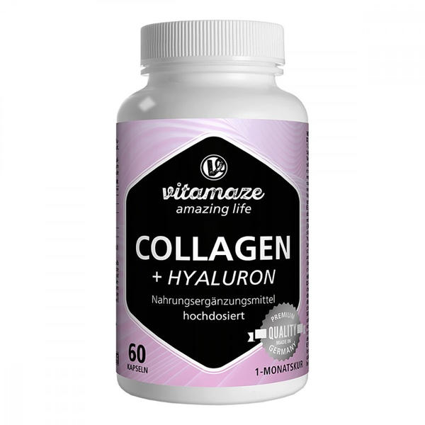 Vitamaze Kollagen 300mg + Hyaluronsäure 100mg hochdosiert Kapseln (60 Stk.)