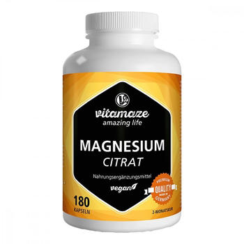 Vitamaze Magnesiumcitrat 360mg Kapseln (180 Stk.)