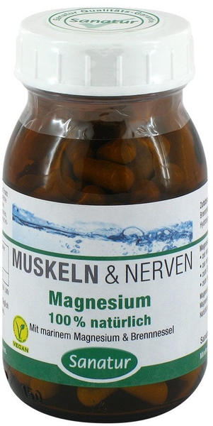 Sanatur Magnesium 100% natürlich Kapseln (100 Stk.)