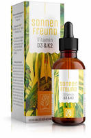 Vitamin D3 & K2 Tropfen f&uuml;r Erwachsene (1.000 I.E.) - SONNENFREUND - vegane 30 ml &agrave;