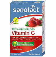 Sanotact 100% nat&uuml;rliche Vitamin-C-Lutschtabletten 30 St&uuml;ck