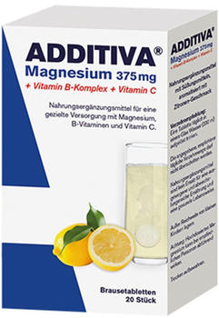 Dr. Scheffler Additiva Magnesium 375mg + Vitamin B-Komplex + Vitamin C Brausetabletten (20x6g)