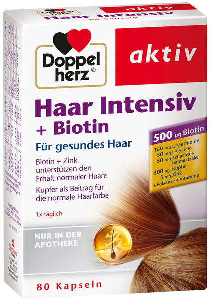 Doppelherz aktiv Haar intensiv + Biotin Kapseln (80 Stk.)