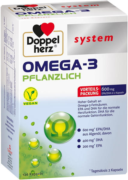 Doppelherz System Omega-3 pflanzlich Kapseln (120 Stk.)