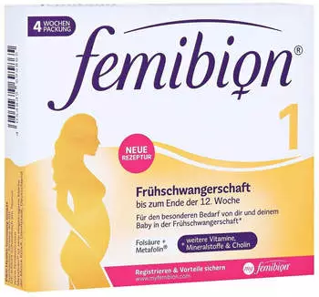 P&G Femibion 1 Frühschwangerschaft Tabletten (28 Stk.) – P&G Femibion 1 Frühschwangerschaft Tabletten (28 Stk.) – Ihre Unterstützung in der Frühschwangerschaft