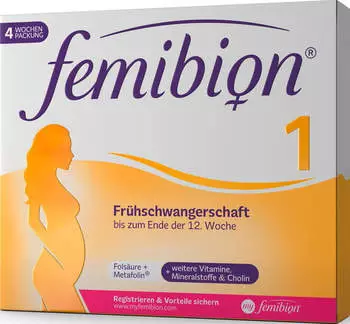 P&G Femibion 1 Frühschwangerschaft Tabletten (28 Stk.) – Wichtige Nährstoffe für die Frühschwangerschaft
