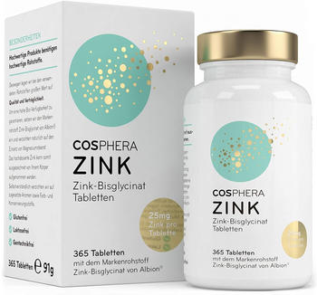 Cosphera Zink Zink-Bisglycinat Tabletten (365 Stk.)