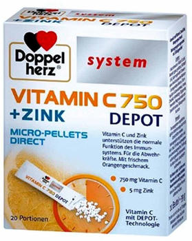 Doppelherz system Vitamin C 750 + Zink Depot Micro-Pellets Direct (20 Stk.)