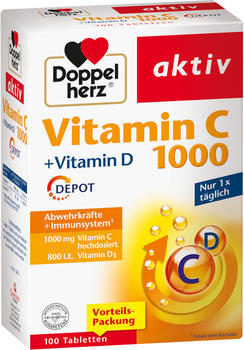 Doppelherz aktiv Vitamin C 1000 + Vitamin D Depot Tabletten (100 Stk.)