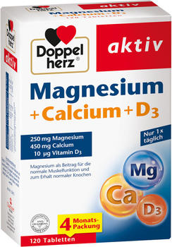 Doppelherz aktiv Magnesium + Calcium + D3 Tabletten (120 Stk.)