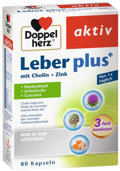 Doppelherz aktiv Leber Plus mit Cholin + Zink Kapseln (80 Stk.)