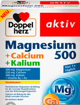 Doppelherz aktiv Magnesium 500 + Calcium + Kalium Tabletten (30 Stk.)