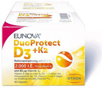 EUNOVA DuoProtect Vitamin D3+K2 2000IE/80UG 2X90 St