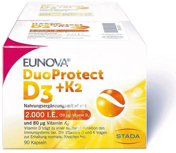 Eunova Duoprotect D3 + K2 2000 I.E. Kapseln (2x90Stk.)
