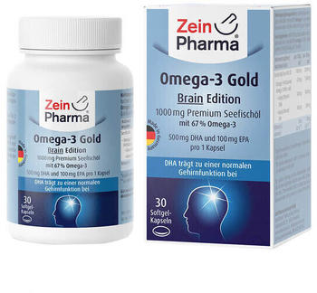 ZeinPharma Omega-3 Gold Brain Edition Softgelkapseln (30 Stk.)