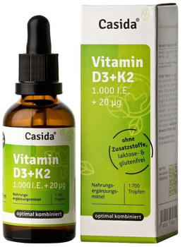 Casida Vitamin D3+ K2 Tropfen (50ml)