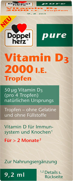 Doppelherz pure Vitamin D3 2000 I.E. Tropfen (9,2ml)