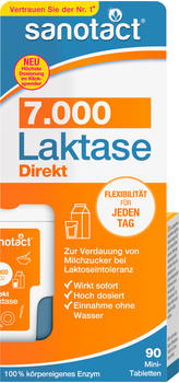 sanotact Laktase 7.000 Direkt Mini-Tabletten (90 Stk.)