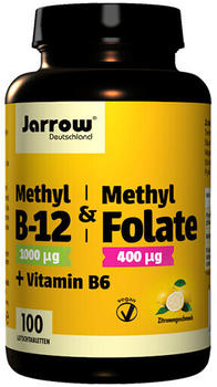 Jarrow Deutschland Methyl B-12 + MethylFolate + Vitamin B6 Lutschtabletten (100Stk.)