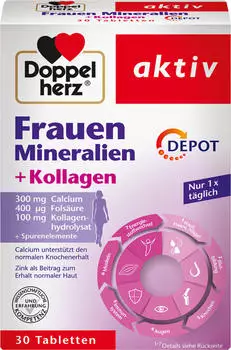 Doppelherz Frauen Mineralien + Kollagen Tabletten (30 Stk.)