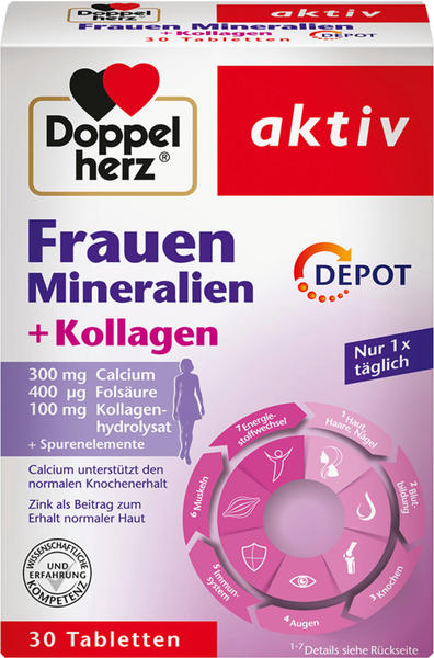 Doppelherz Frauen Mineralien + Kollagen Tabletten (30 Stk.)