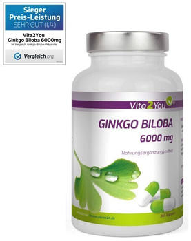 Vita2You Ginkgo Biloba 6000mg Kapseln (365 Stk.)