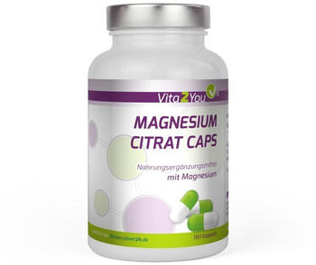 Vita2You Magnesiumcitrat Kapseln (180 Stk.)