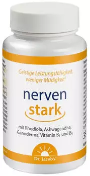 Dr. Jacobs nervenstark mit Rhodiola Ashwaganda Reishi-Pilz (100Stk.)