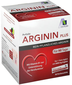 Avitale Arginin Plus Vitamin B1+B6+B12+Folsäure Sticks (90 x 5,9g)