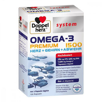 Doppelherz Omega-3 Premium 1500 System Kapseln (120 Stk.)