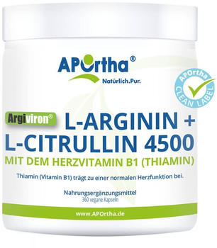 Aportha Argiviron L-Arginin + L-Citrullin 4500 Kapseln (360Stk.)