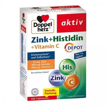 Doppelherz aktiv Zink + Histidin + Vitamin C Tabletten (100Stk.)