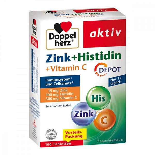 Doppelherz aktiv Zink + Histidin + Vitamin C Tabletten (100Stk.)