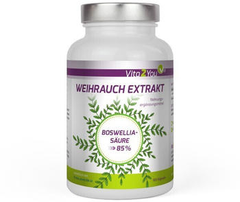 Vita2You Weihrauch Extrakt 500mg Boswelliasäure 85% Kapseln (180Stk.)