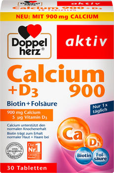 Doppelherz aktiv Calcium 900 + D3 + Biotin + Folsäure Tabletten (30 Stk.)