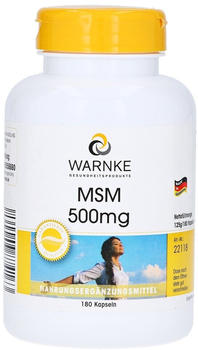 Warnke Gesundheit MSM 500mg Kapseln (180 Stk.)