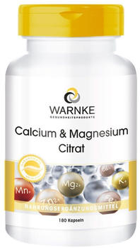 Warnke Gesundheit Calcium und Magnesium Citrat Kapseln (180 Stk.)