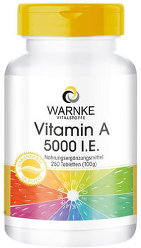 Warnke Gesundheit Vitamin A 5.000 I.E. Tabletten (250 Stk.)