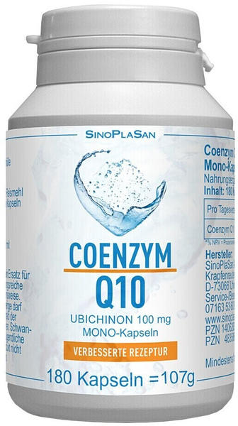 Sinoplasan Coenzym Q10 100mg Ubichinon Kapseln (180 Stk.)