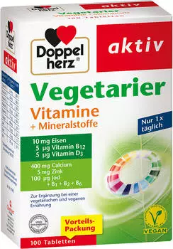 Doppelherz aktiv Vegetarier Vitamine + Mineralstoffe Tabletten (100 Stk.)