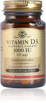 Solgar Vitamin D3 Kautabletten 1000 IU (100 Stk.)