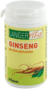 Langer vital Ginseng 200mg plus Zink & Lecithin Kapseln (60Stk.)