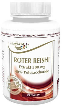 Vita World GmbH Roter Reishi Extrakt 500mg 40% Polysaccharide Kapseln (100 Stk.)