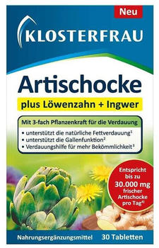 Klosterfrau Artischocke Plus Löwenzahn + Ingwer Tabletten (30 Stk.)