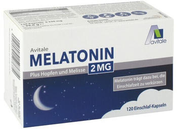 Avitale Melatonin 2 mg plus Hopfen und Melisse Kapseln (120 Stk.)