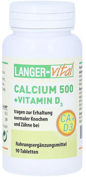 Langer vital Calcium 500mg + Vitamin D3 Tabletten (90 Stk.)