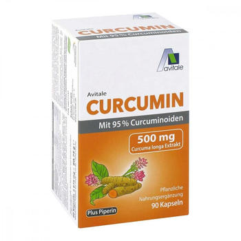Avitale Curcumin 500mg 95% Curcuminoide + Piperin Kapseln (90 Stk.)