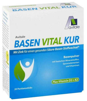 Avitale Basen Vital Kur + VItamin D3 + K2 Pulver Sticks (20 Stk.)