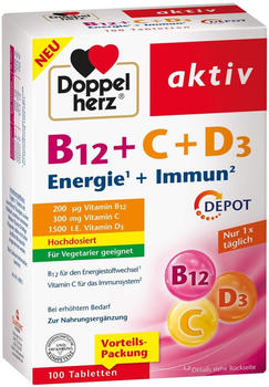 Doppelherz aktiv B12 + C + D3 Depot aktiv Tabletten (100 Stk.)